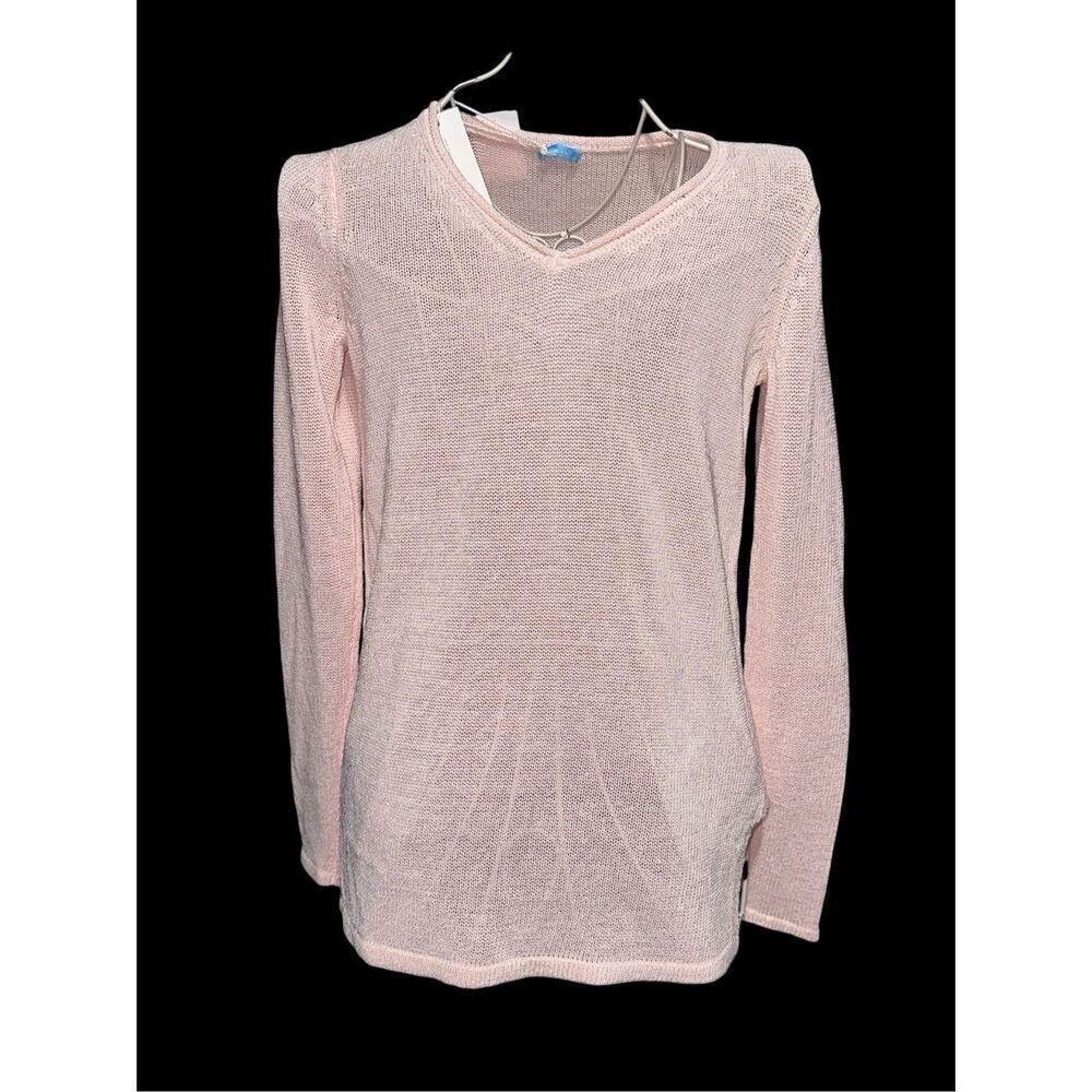 NEW WITH TAGS J. McLaughlin CALLUM Sweater size XS Light Pink V Neck Pullover St